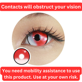 17mm Sweety Cloud Rim Red Mini Sclera Lens