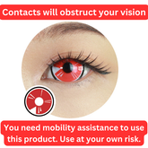 17mm Sweety Anime Red Mini Sclera Lens