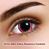 17mm Mini Sclera Ravenous Black Swan Contacts