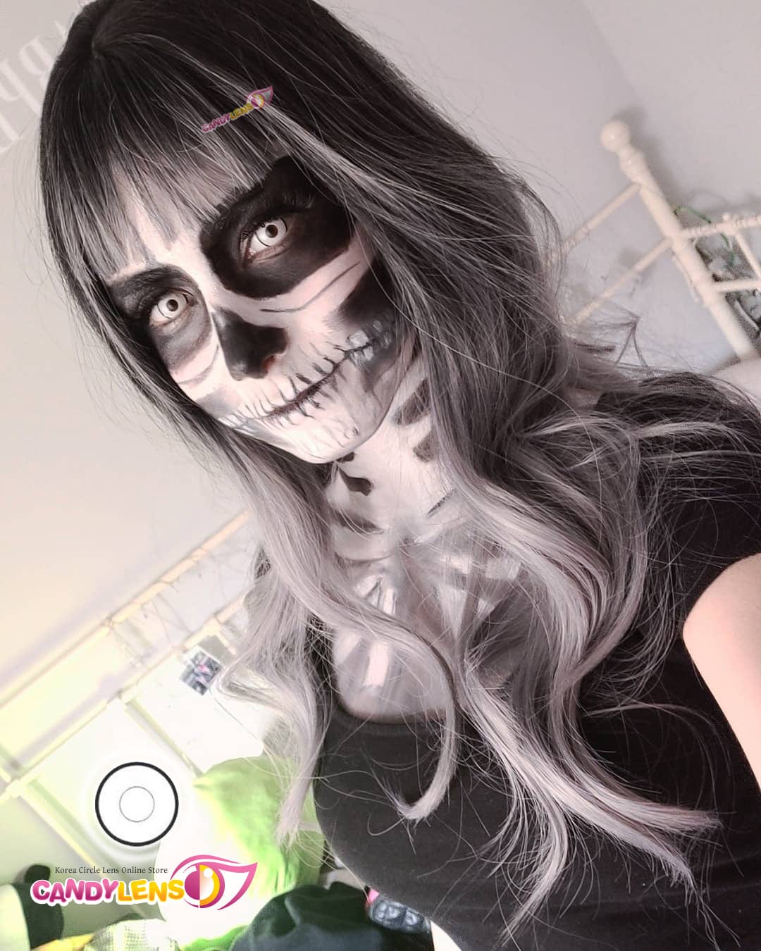 Royal Candy Royal Candy White Zombie Halloween Lens (with prescription)