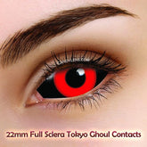 22mm Full Sclera Tokyo Ghoul Contacts