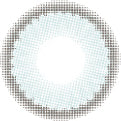 Close-up of a contact lens with a halftone pattern