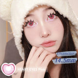 Heart Eyes Pink Contacts (0.00 only)