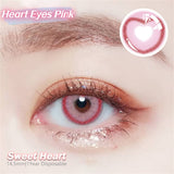 Heart Eyes Pink Contacts (0.00 only)