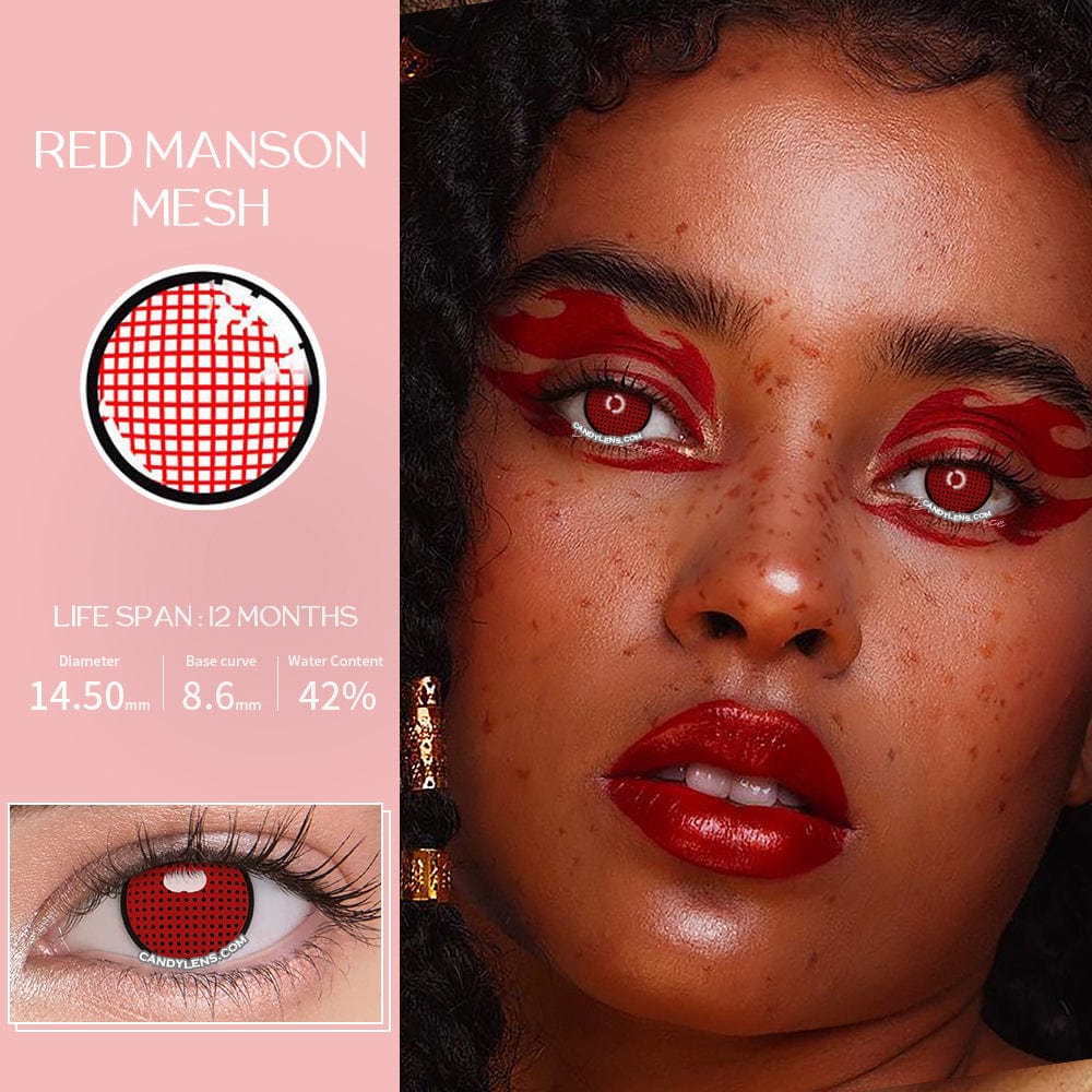 Red Mesh Contacts