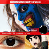 All Black / All White / Night Purple Cosplay Contacts (0.00 only)