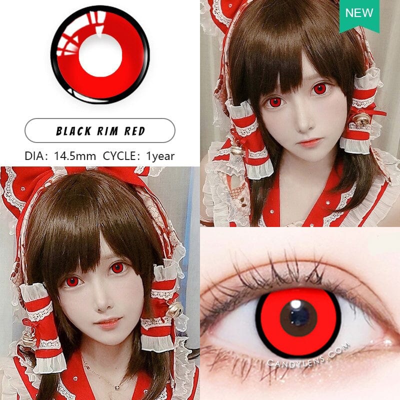 Black Rim Red Cosplay Contacts