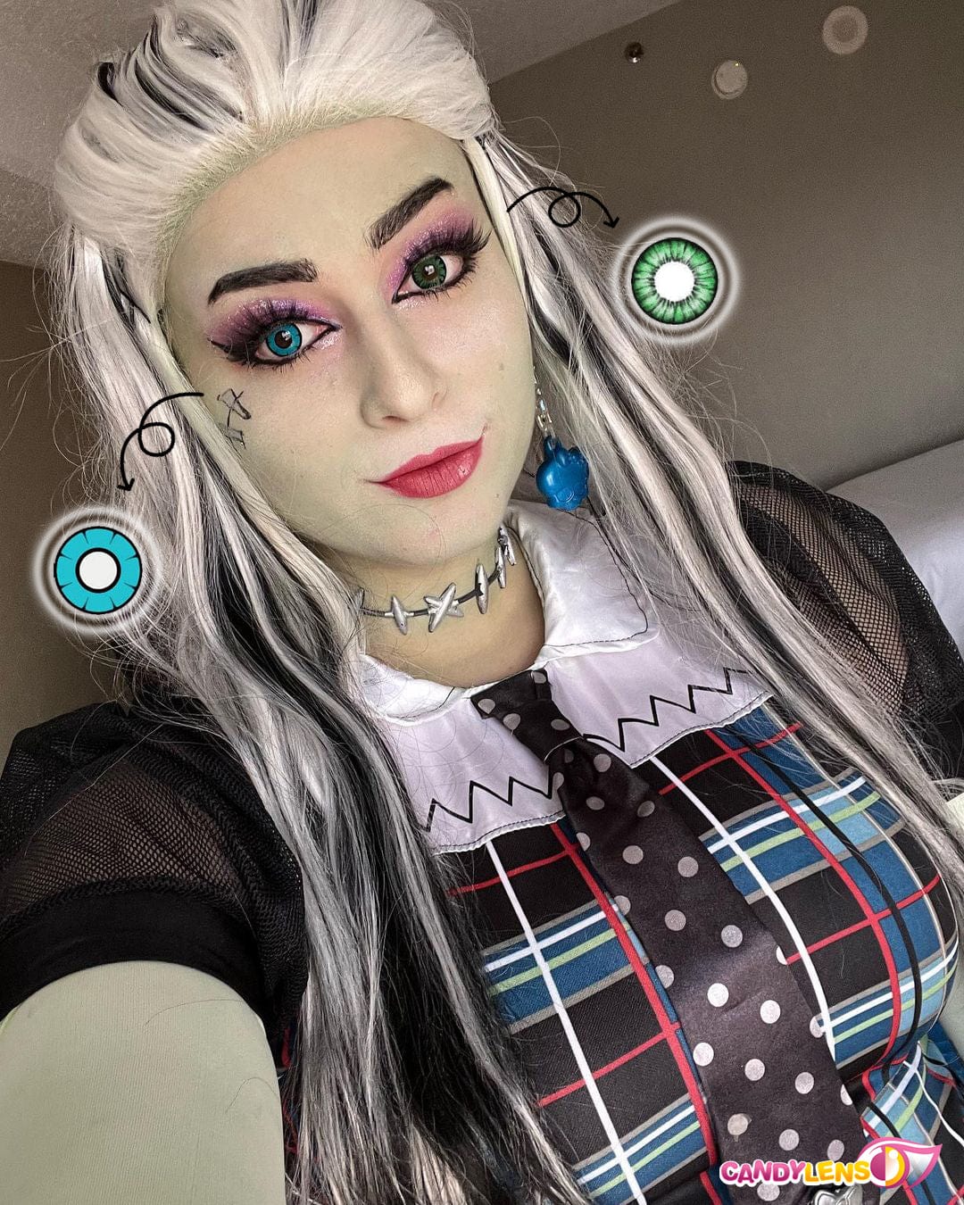 Mismatched Colored Contact Lenses (randomly picked)