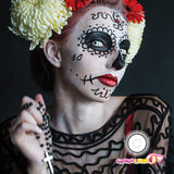 White Zombie Halloween Lens (with prescription)