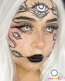 White Zombie Halloween Lens (with prescription)