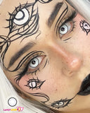 White Zombie Halloween Lens (with prescription)
