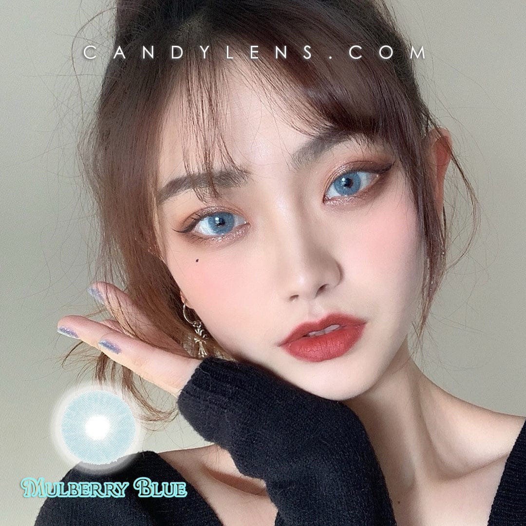 Mulberry Blue Colored Contacts