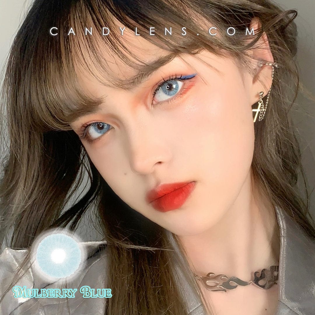 Mulberry Blue Colored Contacts