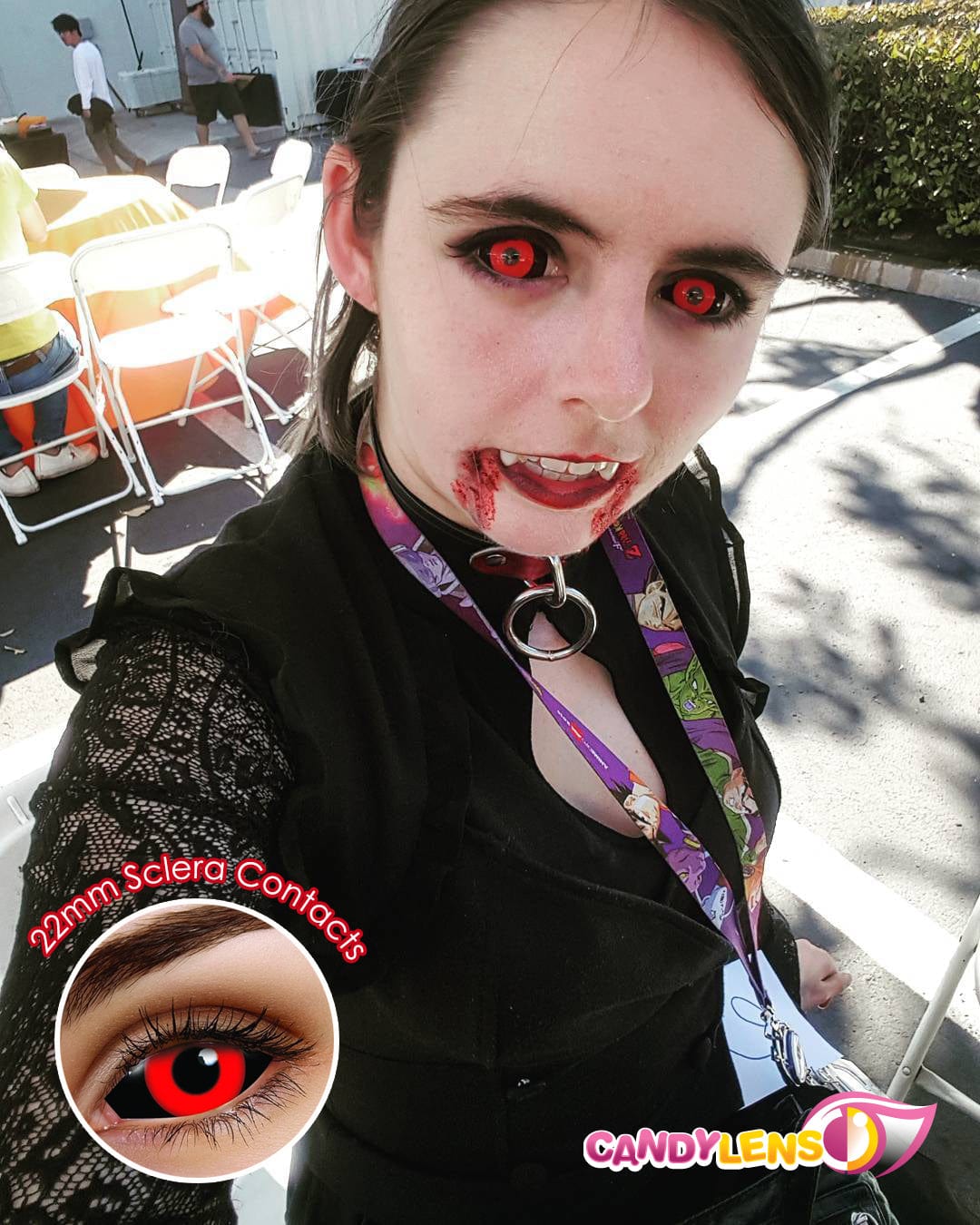 22mm Full Sclera Tokyo Ghoul Contacts