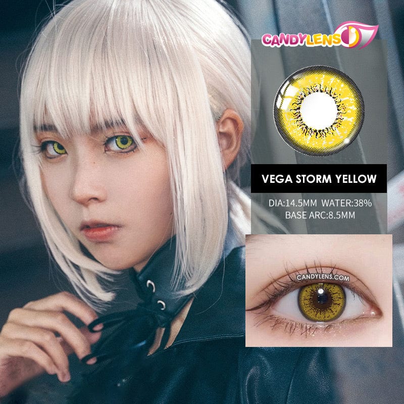 Vega Storm Yellow Cosplay Contacts