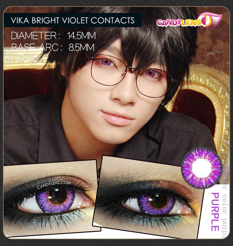 Vika Bright Violet Cosplay Color Lenses